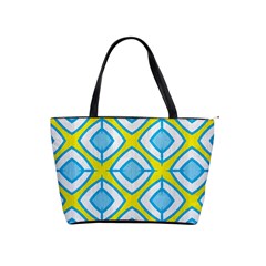 Blue Rhombus Pattern                                Classic Shoulder Handbag by LalyLauraFLM