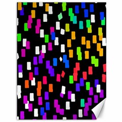 Colorful Rectangles On A Black Background                                 Canvas 36  X 48  by LalyLauraFLM