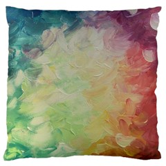 Painted Canvas                           Large Flano Cushion Case (two Sides) by LalyLauraFLM