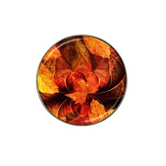 Ablaze With Beautiful Fractal Fall Colors Hat Clip Ball Marker (10 Pack) by jayaprime