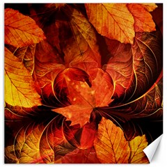 Ablaze With Beautiful Fractal Fall Colors Canvas 12  X 12   by jayaprime