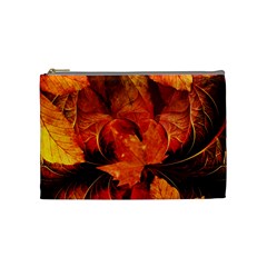 Ablaze With Beautiful Fractal Fall Colors Cosmetic Bag (medium)  by jayaprime