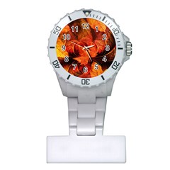 Ablaze With Beautiful Fractal Fall Colors Plastic Nurses Watch by jayaprime