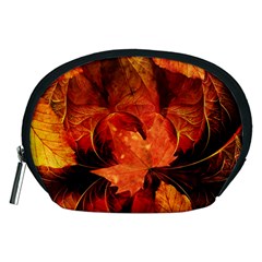 Ablaze With Beautiful Fractal Fall Colors Accessory Pouches (medium)  by jayaprime