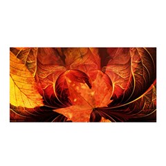 Ablaze With Beautiful Fractal Fall Colors Satin Wrap by jayaprime