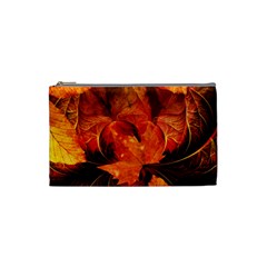 Ablaze With Beautiful Fractal Fall Colors Cosmetic Bag (small)  by jayaprime