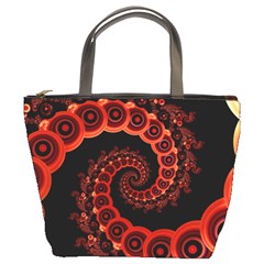 Chinese Lantern Festival For A Red Fractal Octopus Bucket Bags by jayaprime