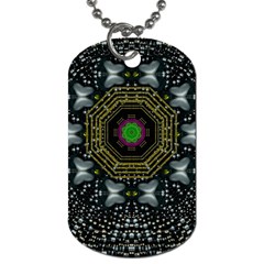 Leaf Earth And Heart Butterflies In The Universe Dog Tag (one Side) by pepitasart