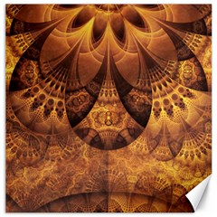 Beautiful Gold And Brown Honeycomb Fractal Beehive Canvas 16  X 16  