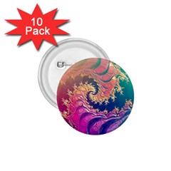 Rainbow Octopus Tentacles in a Fractal Spiral 1.75  Buttons (10 pack)