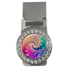 Rainbow Octopus Tentacles In A Fractal Spiral Money Clips (cz)  by jayaprime