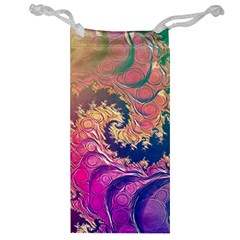 Rainbow Octopus Tentacles In A Fractal Spiral Jewelry Bag by jayaprime