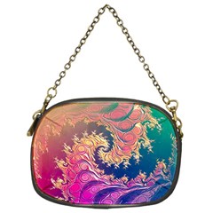 Rainbow Octopus Tentacles in a Fractal Spiral Chain Purses (One Side) 