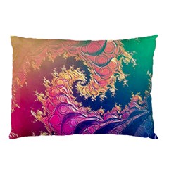 Rainbow Octopus Tentacles In A Fractal Spiral Pillow Case by jayaprime