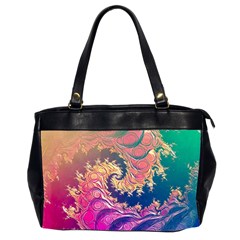 Rainbow Octopus Tentacles in a Fractal Spiral Office Handbags (2 Sides) 