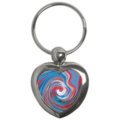 Red And Blue Rounds Key Chains (heart)  by berwies