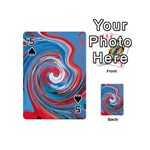 red and blue rounds Playing Cards 54 (Mini)  Front - Spade5