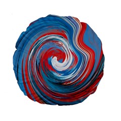 Red And Blue Rounds Standard 15  Premium Round Cushions by berwies