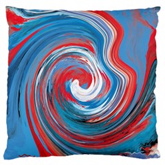 Red And Blue Rounds Standard Flano Cushion Case (two Sides) by berwies