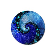 Nocturne Of Scorpio, A Fractal Spiral Painting Magnet 3  (round) by jayaprime