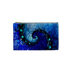 Nocturne Of Scorpio, A Fractal Spiral Painting Cosmetic Bag (small)  by jayaprime