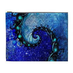 Nocturne Of Scorpio, A Fractal Spiral Painting Cosmetic Bag (xl) by jayaprime