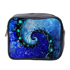 Nocturne Of Scorpio, A Fractal Spiral Painting Mini Toiletries Bag 2-side by jayaprime