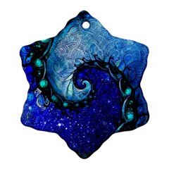 Nocturne Of Scorpio, A Fractal Spiral Painting Ornament (snowflake) by jayaprime