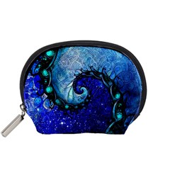 Nocturne Of Scorpio, A Fractal Spiral Painting Accessory Pouches (small)  by jayaprime