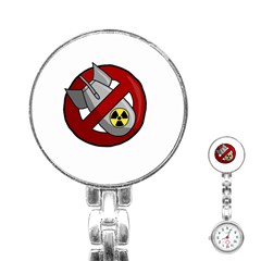 No Nuclear Weapons Stainless Steel Nurses Watch by Valentinaart