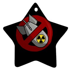 No Nuclear Weapons Ornament (star) by Valentinaart