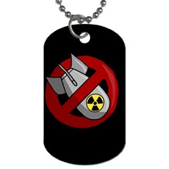 No Nuclear Weapons Dog Tag (two Sides) by Valentinaart