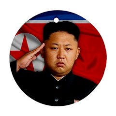 Kim Jong-un Ornament (round) by Valentinaart