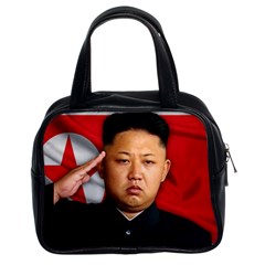 Kim Jong-un Classic Handbags (2 Sides) by Valentinaart