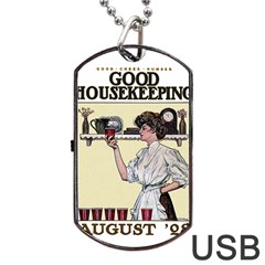 Good Housekeeping Dog Tag Usb Flash (two Sides) by Valentinaart