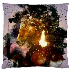 Wonderful Horse In Watercolors Standard Flano Cushion Case (two Sides) by FantasyWorld7