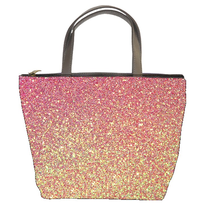 Rose Gold Sparkly Glitter Texture Pattern Bucket Bags