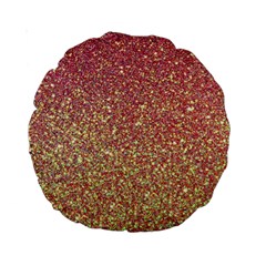 Rose Gold Sparkly Glitter Texture Pattern Standard 15  Premium Round Cushions by paulaoliveiradesign