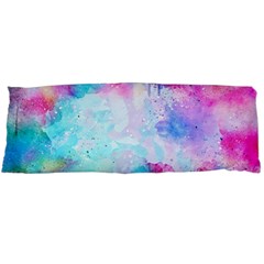 Pink And Purple Galaxy Watercolor Background  Body Pillow Case (dakimakura) by paulaoliveiradesign