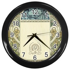 Art Nouveau Wall Clocks (black) by NouveauDesign