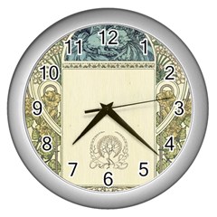 Art Nouveau Wall Clocks (silver)  by NouveauDesign