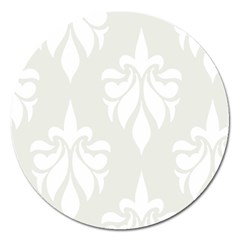 Fleur De Lis Magnet 5  (round) by NouveauDesign