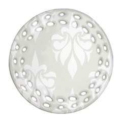 Fleur De Lis Round Filigree Ornament (two Sides)