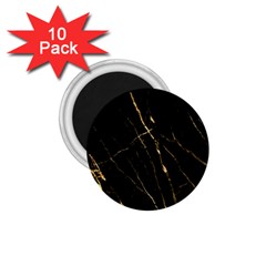 Black Marble 1 75  Magnets (10 Pack) 