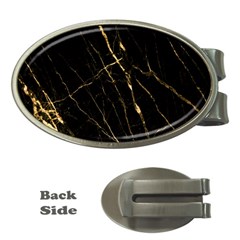 Black Marble Money Clips (oval)  by NouveauDesign