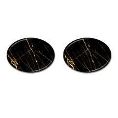 Black Marble Cufflinks (oval)