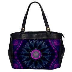 Beautiful Hot Pink And Gray Fractal Anemone Kisses Office Handbags by jayaprime