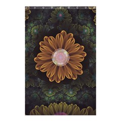 Abloom In Autumn Leaves With Faded Fractal Flowers Shower Curtain 48  X 72  (small)  by jayaprime