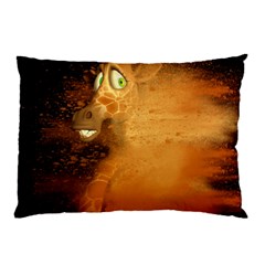 The Funny, Speed Giraffe Pillow Case (two Sides) by FantasyWorld7