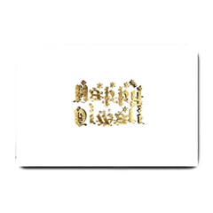 Happy Diwali Gold Golden Stars Star Festival Of Lights Deepavali Typography Small Doormat  by yoursparklingshop